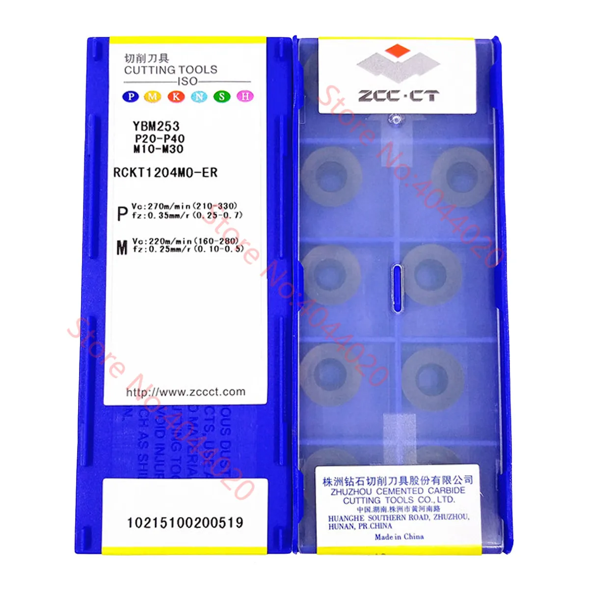 

RCKT1204MO-ER/RCKT1606MO-ER/RCKT2006MO-ER YBM253 ZCC.CT carbide insert 10pcs/box