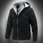 Мужская осенняя куртка, повседневные съемные куртки с капюшоном для мужчин, уличная теплая осенняя куртка, однотонная ветровка на молнии, 2021