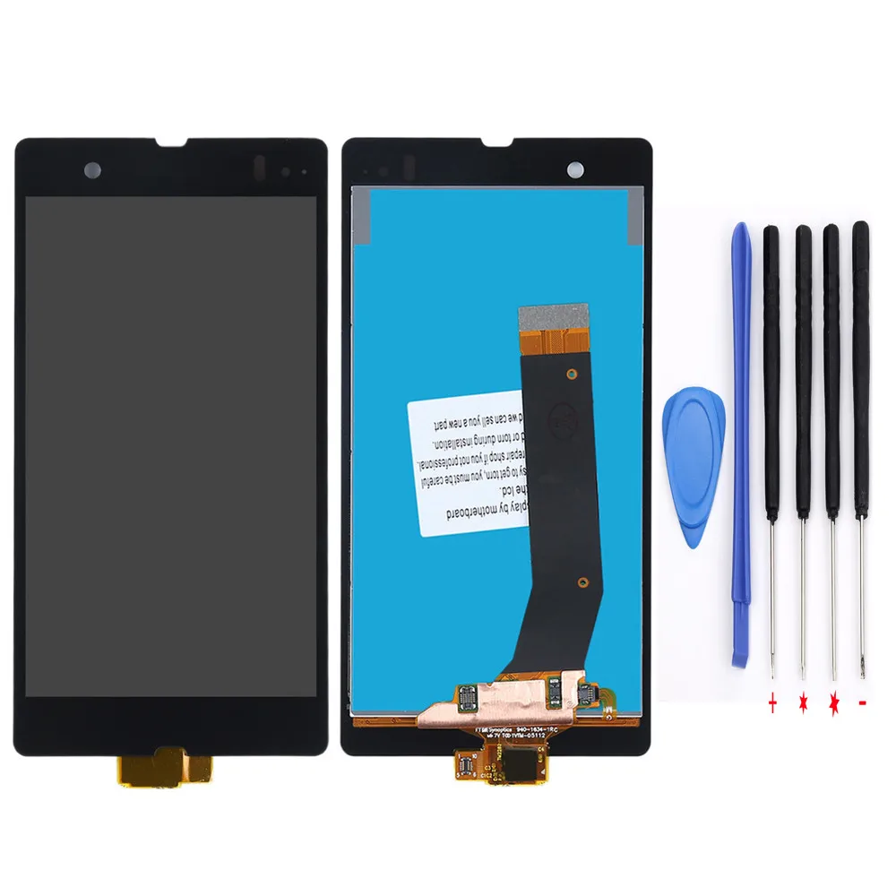 Black lcd with tools Для sony Xperia Z дисплей L36h L36i C6606 C6603 C6602 C6601 C660X дисплей сенсорный экран дигитайзер для sony z c6603 ЖК L36H - Цвет: Black lcd with tools