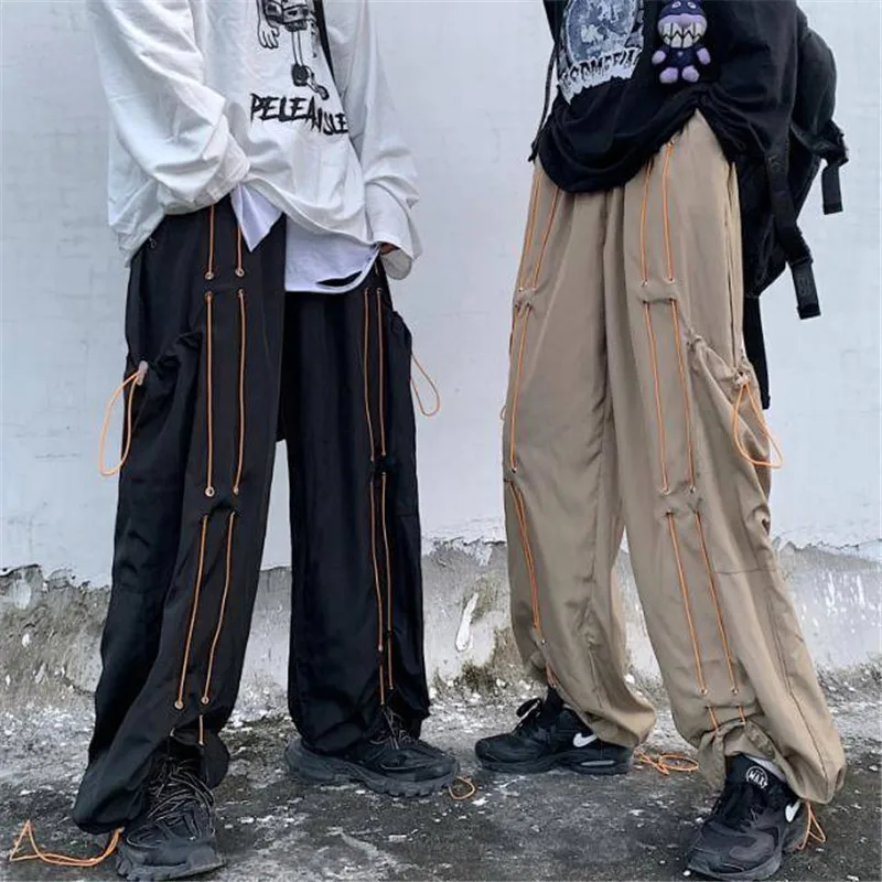 

Female High Waist Harem Pants Women Loose Kahaki Joggers Trousers Hip Hop Pant Streetwear Harajuku Cargo Pants With Side Pockets