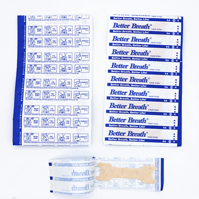 

100pcs/lot Anti Snoring Nasal Strips Stop Snoring Better Breath Clear Nose Dilators Good Sleeping Health care Right Stop Snoring