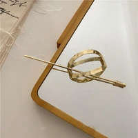 Geometric Hair Sticks Gold Hairpin Removable Hair Clip Metal Square Triangle Headwear Fashion Hair Accessories for Women Gifts