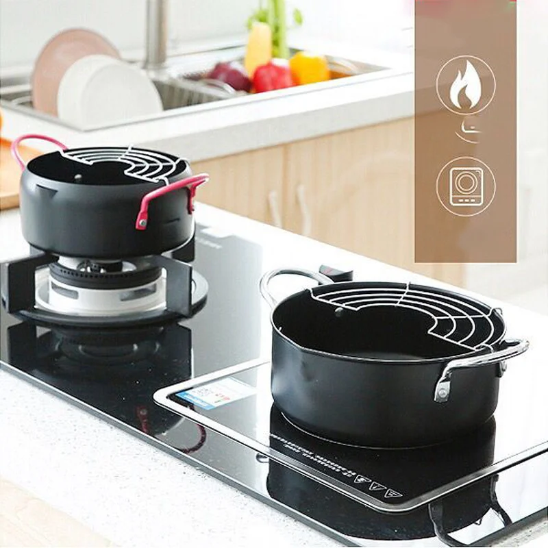 Кухонный горшок 22 см темпура сковорода японский стиль фритюрница питьевые