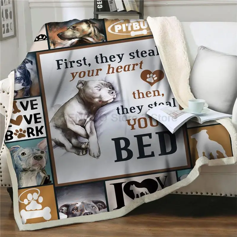 

3D мультфильм Sherpa Decke auf Betten Sofa Hund Werfen Decke для детского уровня, Weiche Bettdecke Hause Komfort комфортный материал nickerc