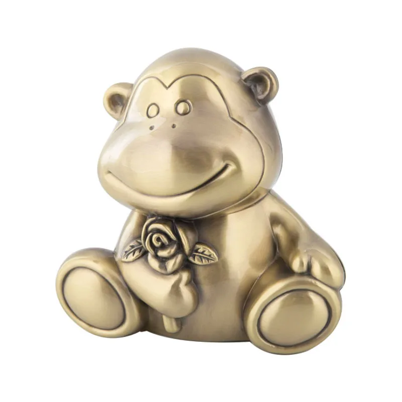 

Metal Zinc Alloy Monkey Piggy Bank Cartoon Animal Money Bank For Kids Cute Piggy Bank For Home Decor Ornaments Coins Saving