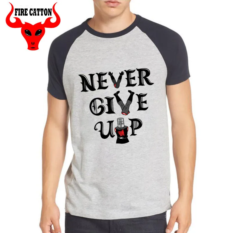 Мужская футболка в стиле ретро Knights Never Give Up Ретро стиль|Мужские футболки| |