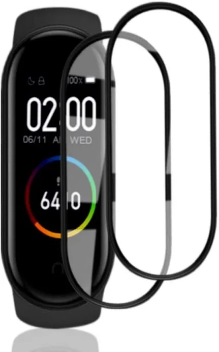 Защитное стекло для xiaomi mi band 4 5 полное покрытие изогнутые края защита от царапин