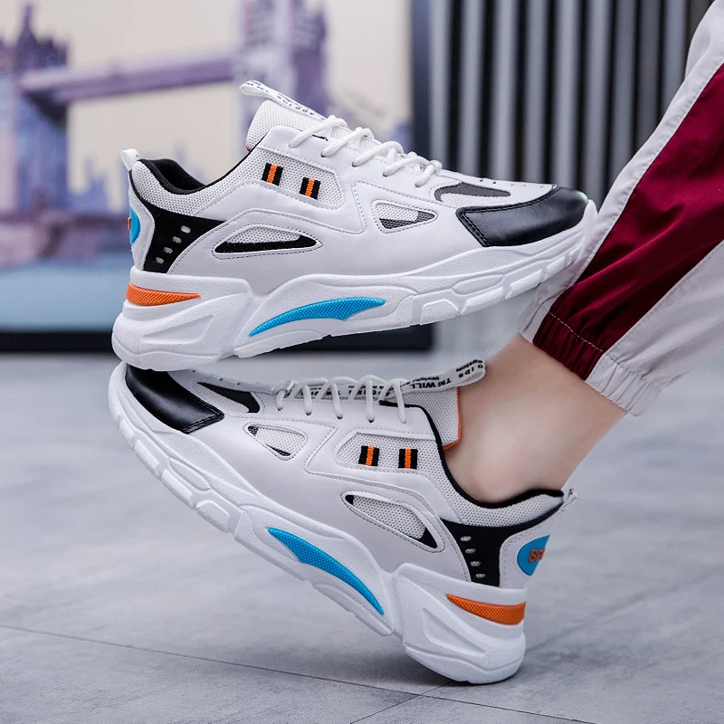 

Кроссовки мужские сетчатые на шнуровке, Повседневные Легкие сникерсы, удобная дышащая обувь для ходьбы и тенниса, лидер продаж, 2021