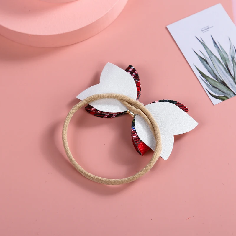 Turbante con estampado rojo para beb&eacute;, cintas para la cabeza, lazos para el pelo, lazo el&aacute;stico de nailon para ni&ntilde;o peque&ntilde;o, diadema de nailon suave y fina, accesorios para ni&ntilde;o peque&ntilde;o-1