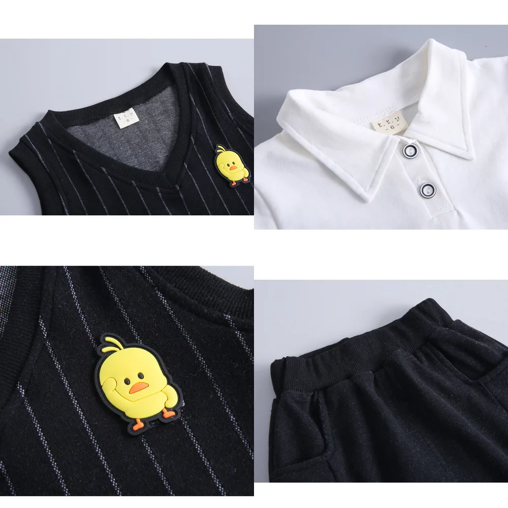 Children Casual Clothes Suit Spring Autumn Kids Boys Girls Vest T Shirt Pants 3Pcs/sets Baby Toddler Clothing Infant Sportswear | Детская