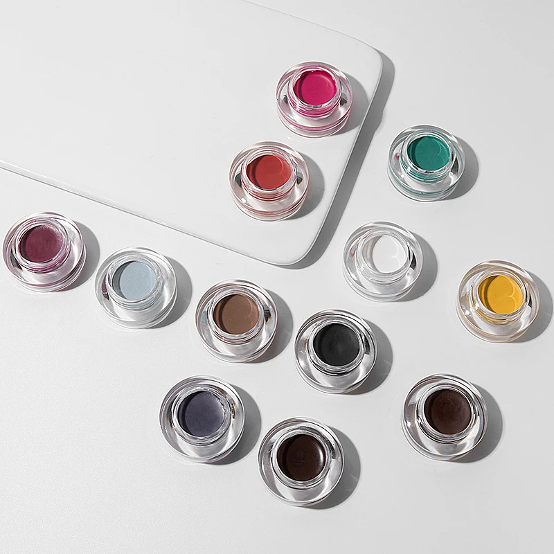 

HANDAIYAN 12 Kind Color Waterproof Eyebrow Cream Professional Black Color Eyebrow Gel Brow Tint Long Lasting With Makeup Brush