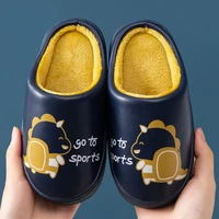 childrens cotton slippers autumn and winter cute indoor cotton slippers household cartoon slippers fluffy slippers kids shoes