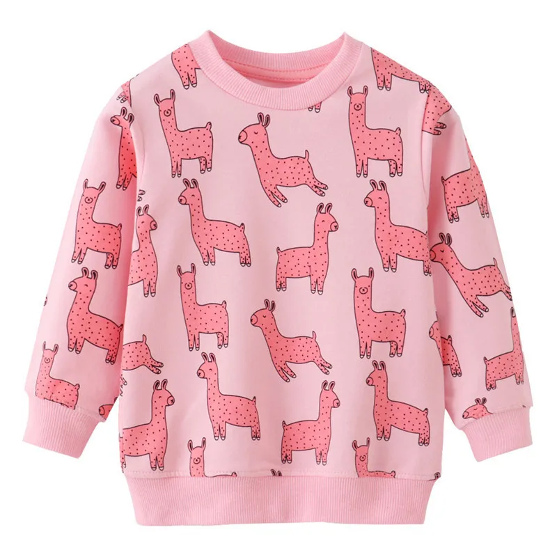 

Funnygame Children's Animals Print Girls Sweatshirts Cotton New Autumn Winter Baby Shirts For Kids Girl Wear Sweaters Toddler