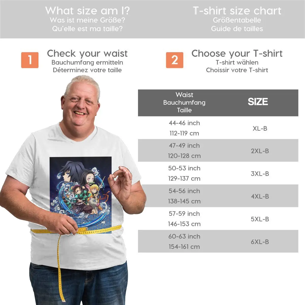 

Anime Fans Kamado Tanjirou 11 men T Shirt Not easy to shrink Short sleeveRound neck T-shirt