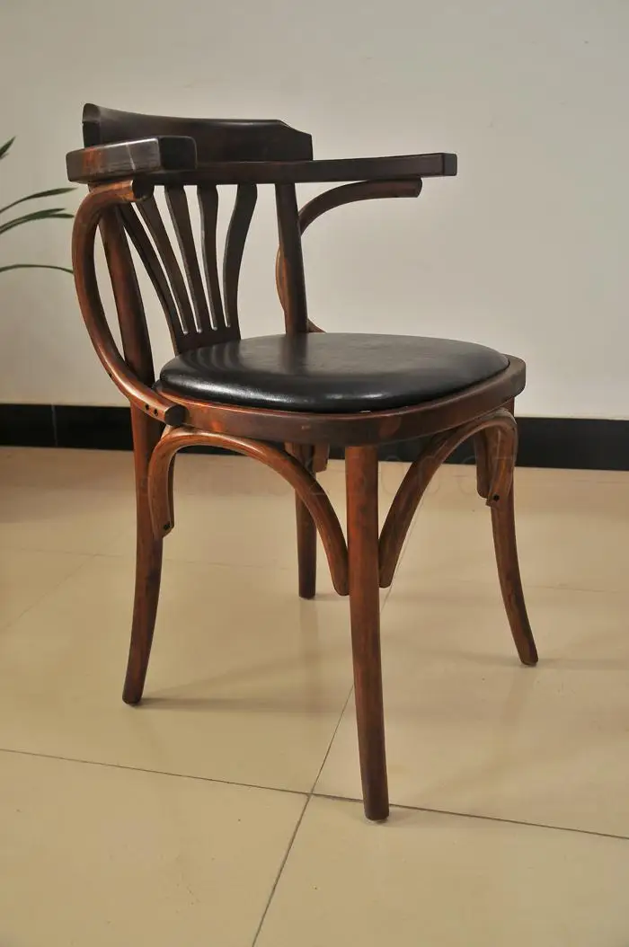 Обеденный стул из цельного дерева барный домашний кофе Западный ресторанный