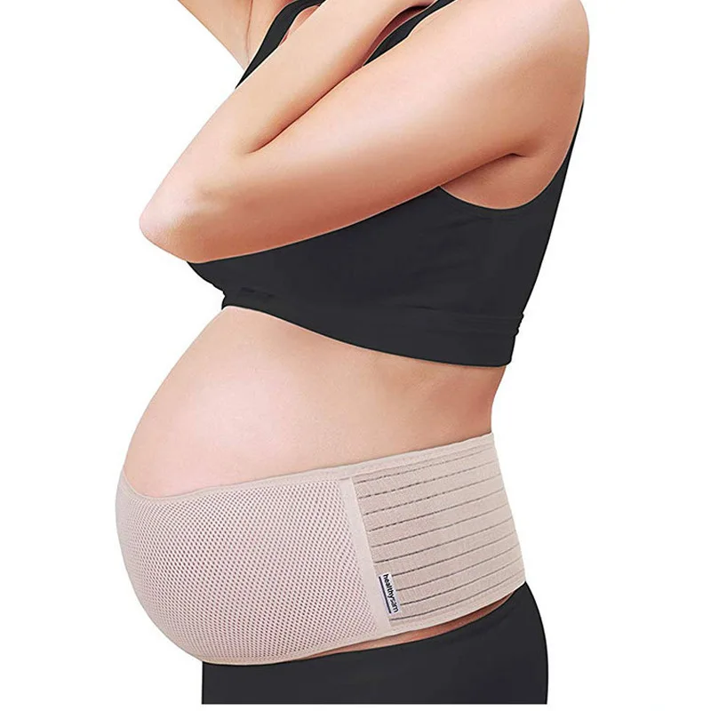 Cintur&oacute;n de soporte Prenatal para mujer embarazada, vendaje Protector el&aacute;stico, ajustable, protecci&oacute;n de cintura-4