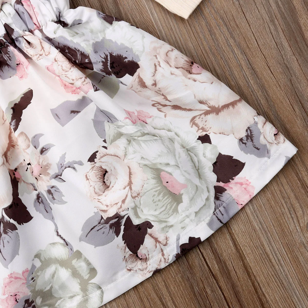 Комплект одежды для маленьких девочек однотонный топ с длинным рукавом + платье