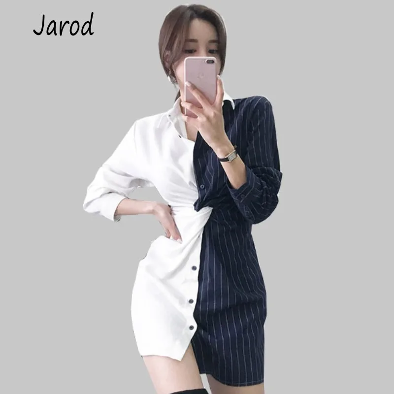 Женское модельное платье рубашка винтажное элегантное мини в полоску