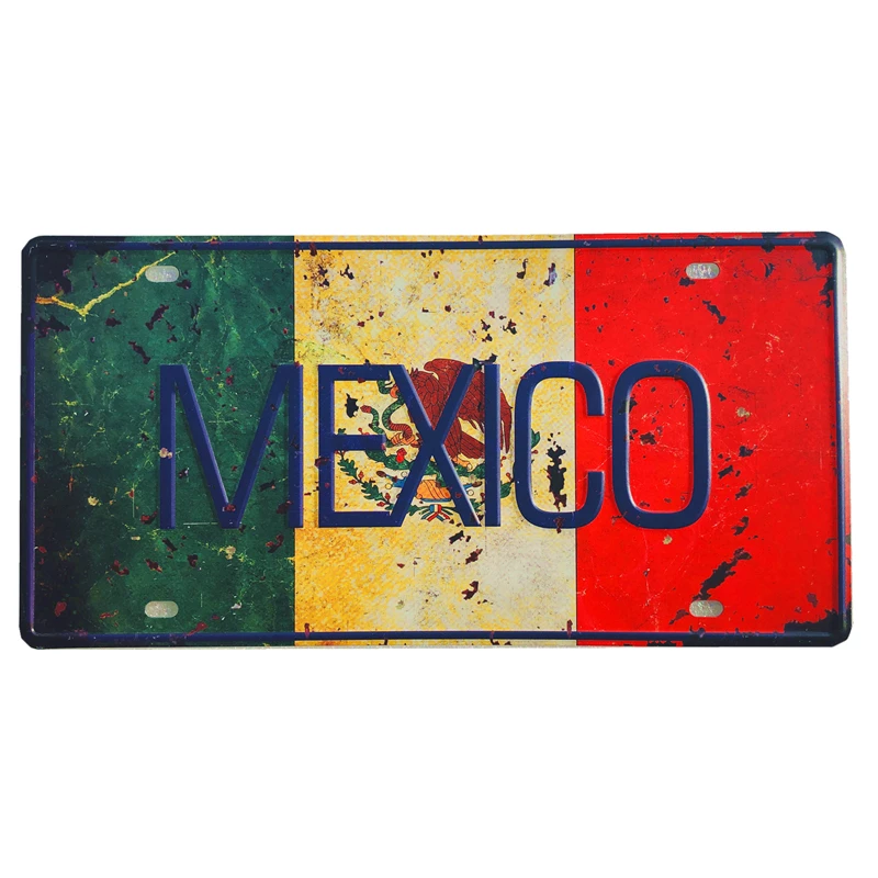 Автомобильный номерной знак с итальянским флагом Северной Америки