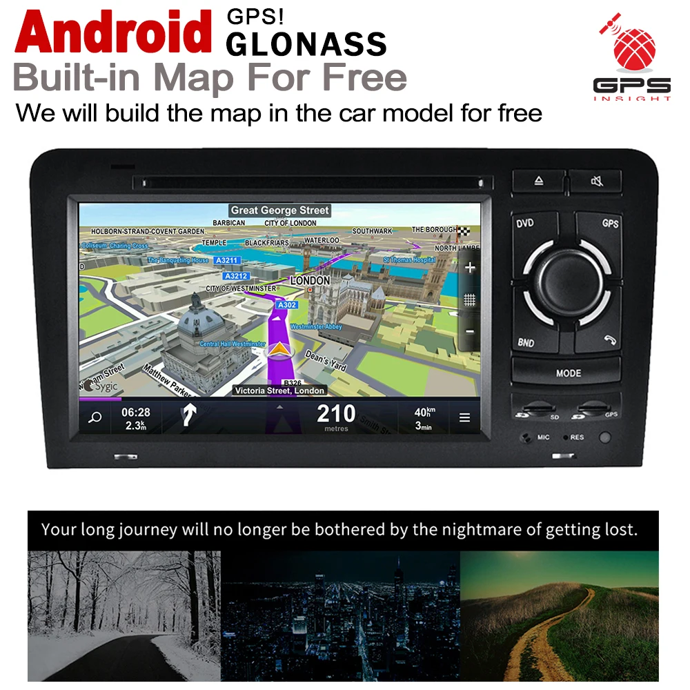 Автомобильный DVD GPS Navi карта HD IPS DSP стерео Android 8 0 для Audi A3 8P S3 2003 ~ 2012 MMI