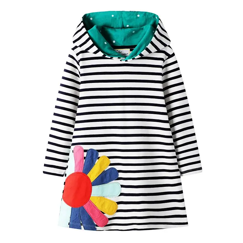 Платье для маленьких девочек с аппликацией в виде животных; костюм принцессы; рождественское платье; вечерние Детские хлопковые платья с единорогом; Одежда для девочек - Цвет: 105