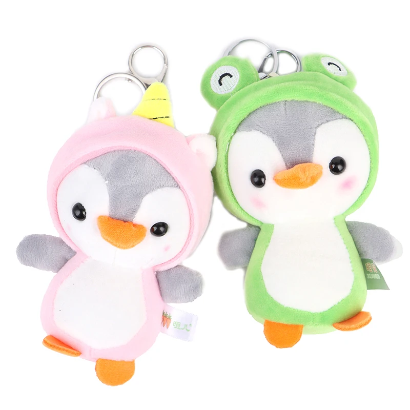 

12 см мягкая игрушка-Пингвин плюшевая зверушка-кулон брелок кукла коляска игрушки для детей небольшой мини-плюшевые игрушки, подарок на Рожд...