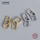 Женские серьги-кольца из серебра 100% пробы, с глянцевым покрытием