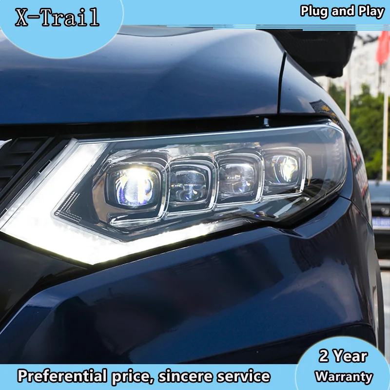 Автомобильный Стайлинг для Nissan X Trail головной светильник s 2017 2019 x след Ниссана