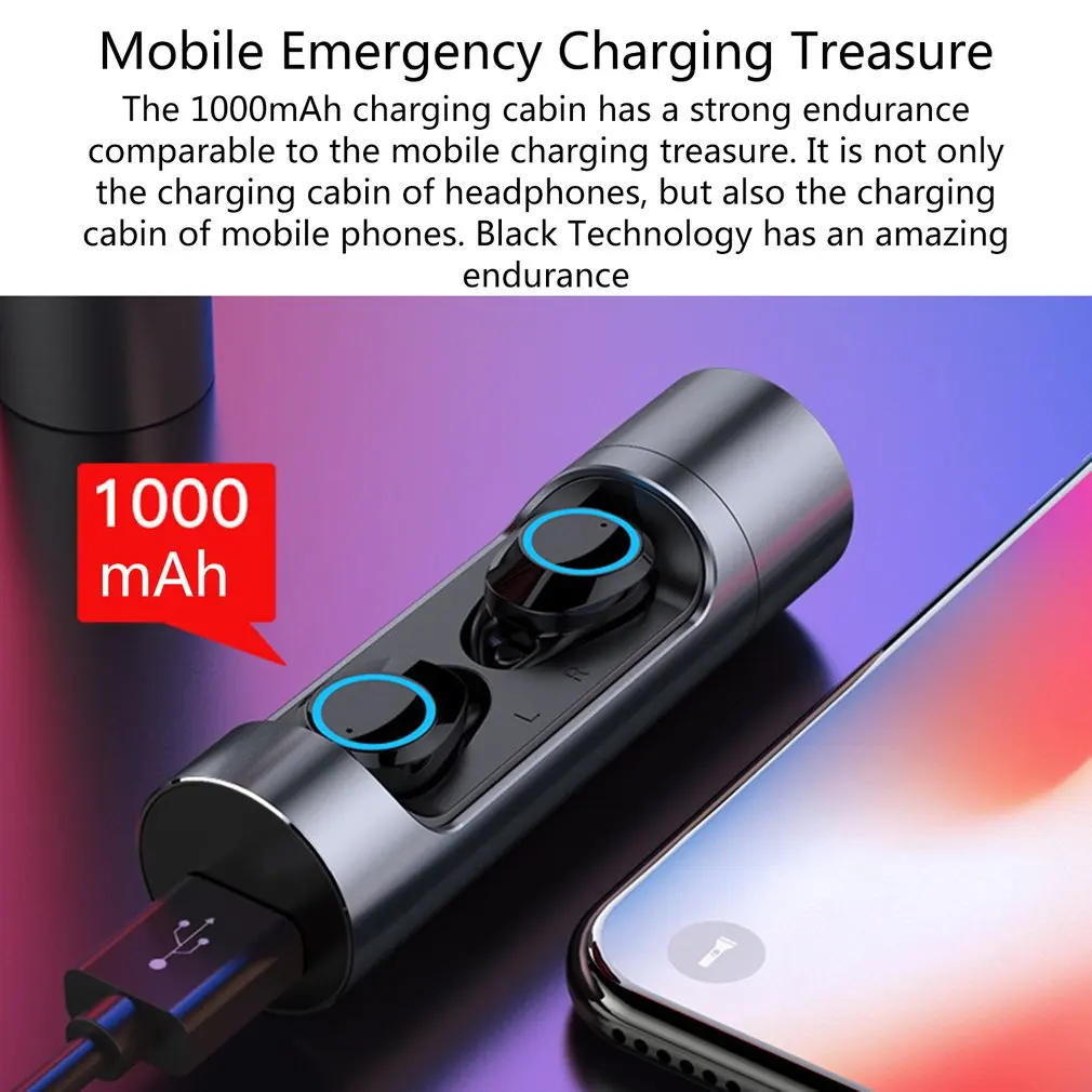 X8 Touch Control TWS Bluetooth 5.0 Earphone Sports Headset with Mic Mini Wireless Earphones Headphones IPX7 Waterproof Earbuds