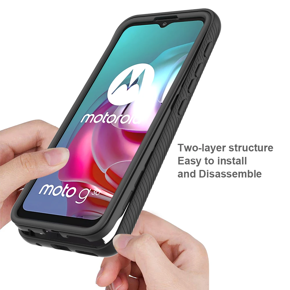 2 in 1 Hybrid Rugged Armor Shockproof Case For Motorola Moto G10 Power G20 G30 G100 Edge S Soft TPU Bumper Hard PC Back Cover