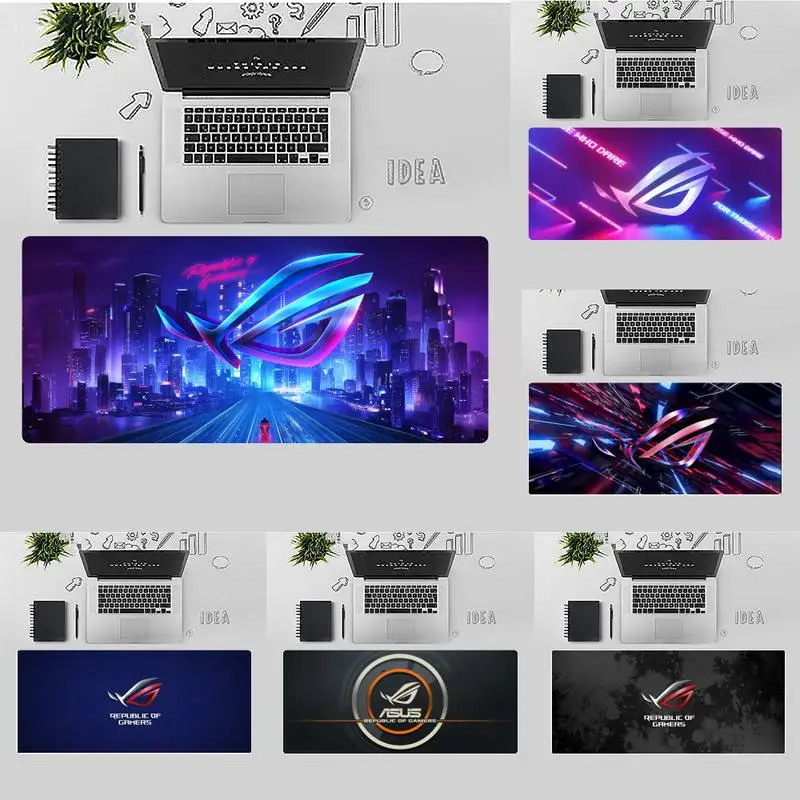 

Игровой коврик для мыши Asus rog, большой нескользящий коврик для ноутбука, для офиса и работы