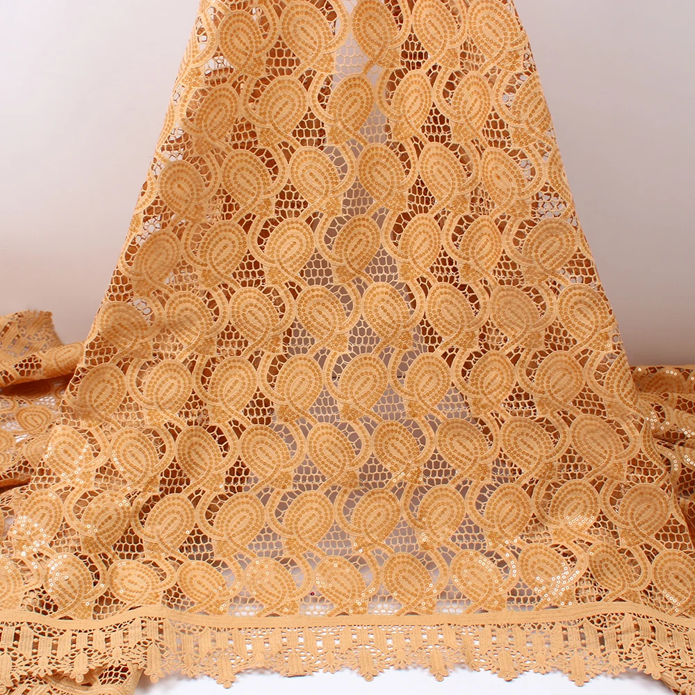 

Золото 2021 последние африканские сетчатые кружевные ткани высокого качества кружева гипюр шнур кружева ткань для женщин вечернее платье Ма...