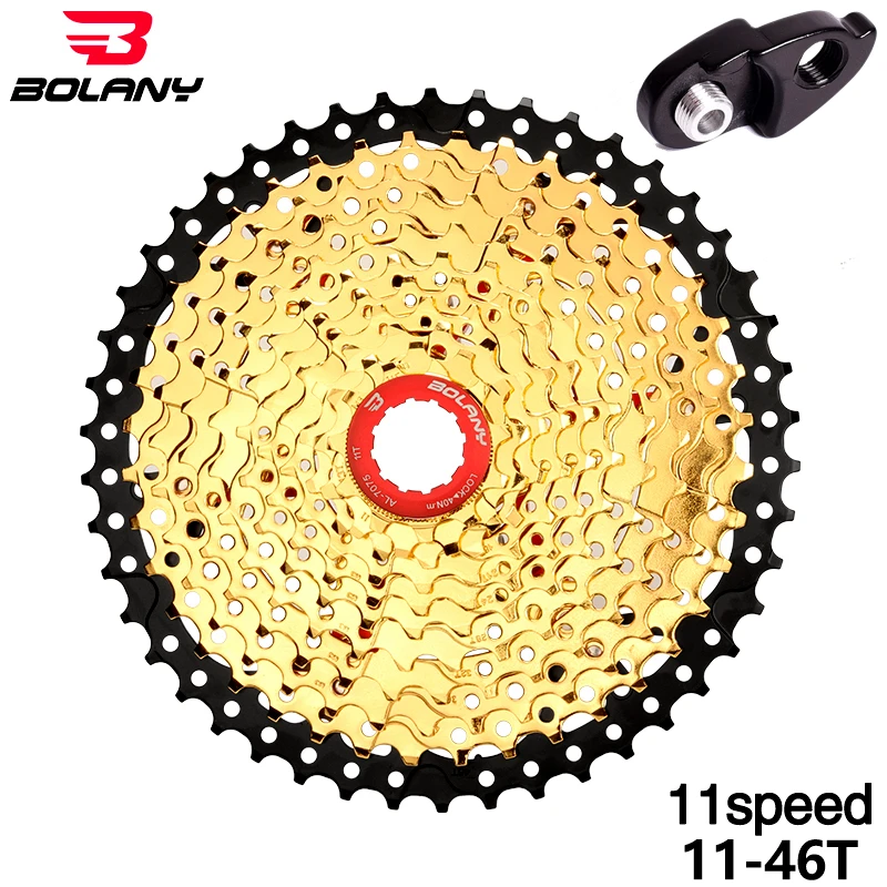 46T gold extension Велосипедный маховик 11S 11-42 46 50T тип карты MTB маятниковый велосипед 11 скоростей маховик Звездочка Части Велосипеда ширина соотношения для M7000 M8000 - Цвет: 46T gold extension