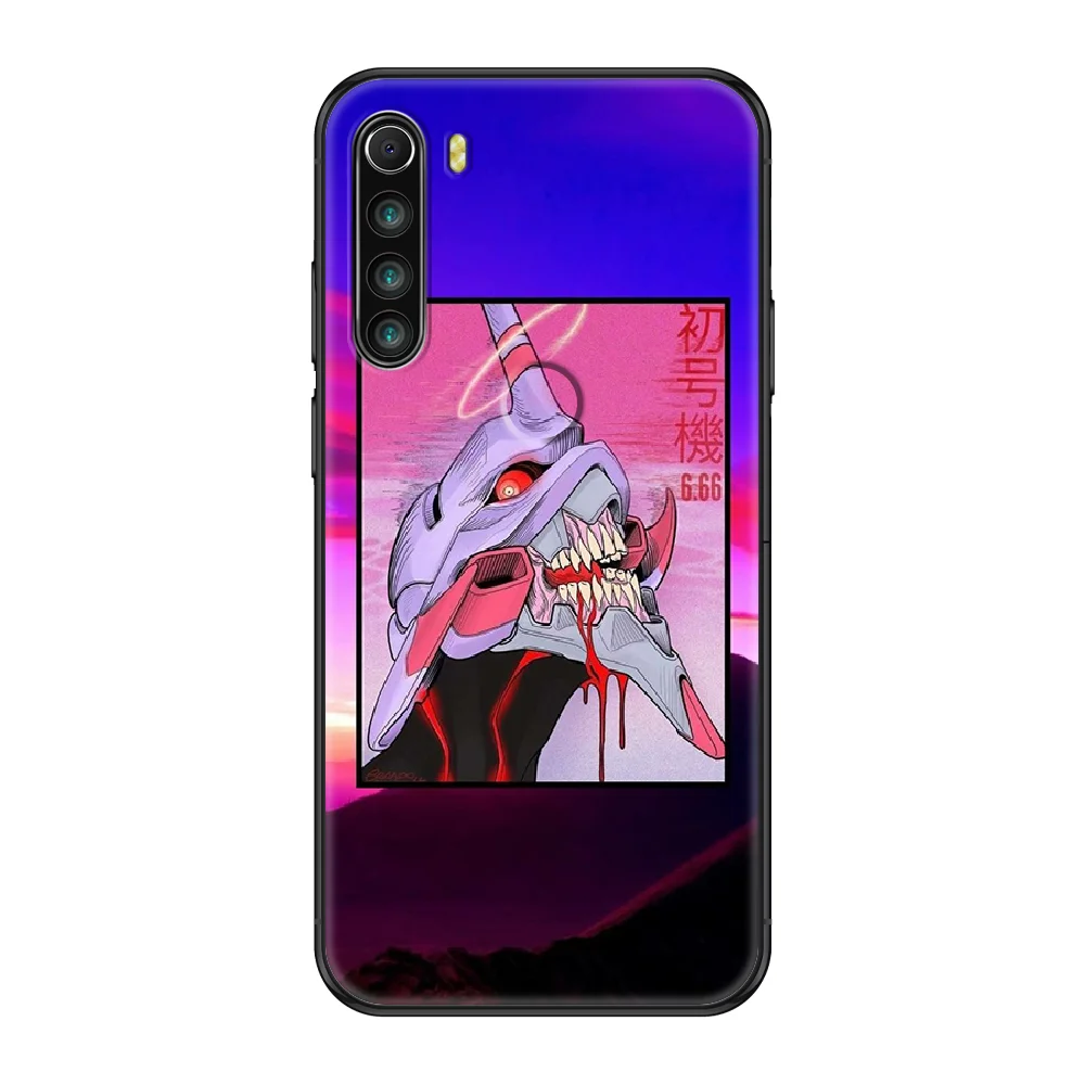 

Anime Genesis Evangelion Phone case For Xiaomi Redmi Note S2 4 5 6 7 8 A S X Plus Pro black silicone hoesjes luxury Etui tpu