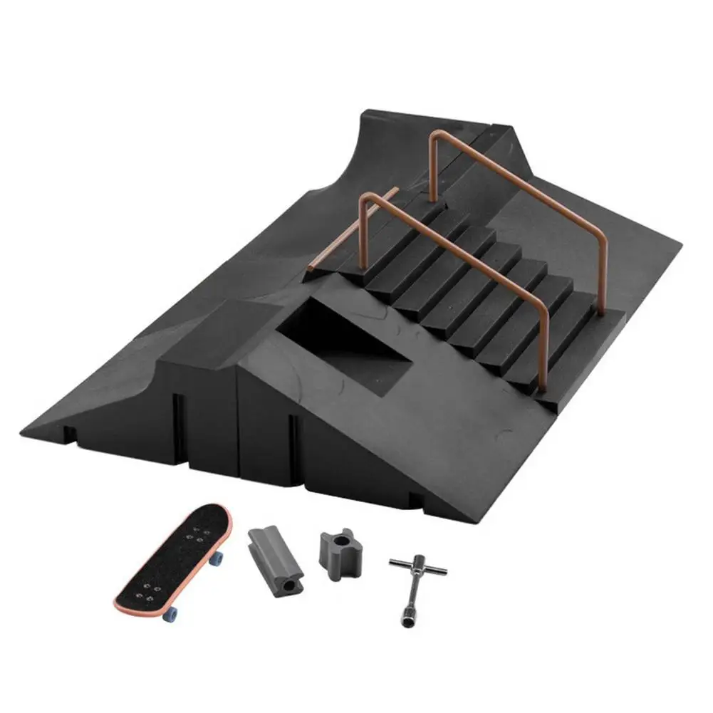 Set Kids Fingerboard Skate Park Kit Diy Finger Skateboard To