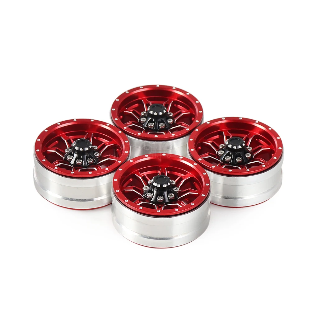 4 шт. алюминиевый сплав 1 9 обод колеса 7 спиц для 1/10 RC Гусеничный осевой SCX10 II 90046