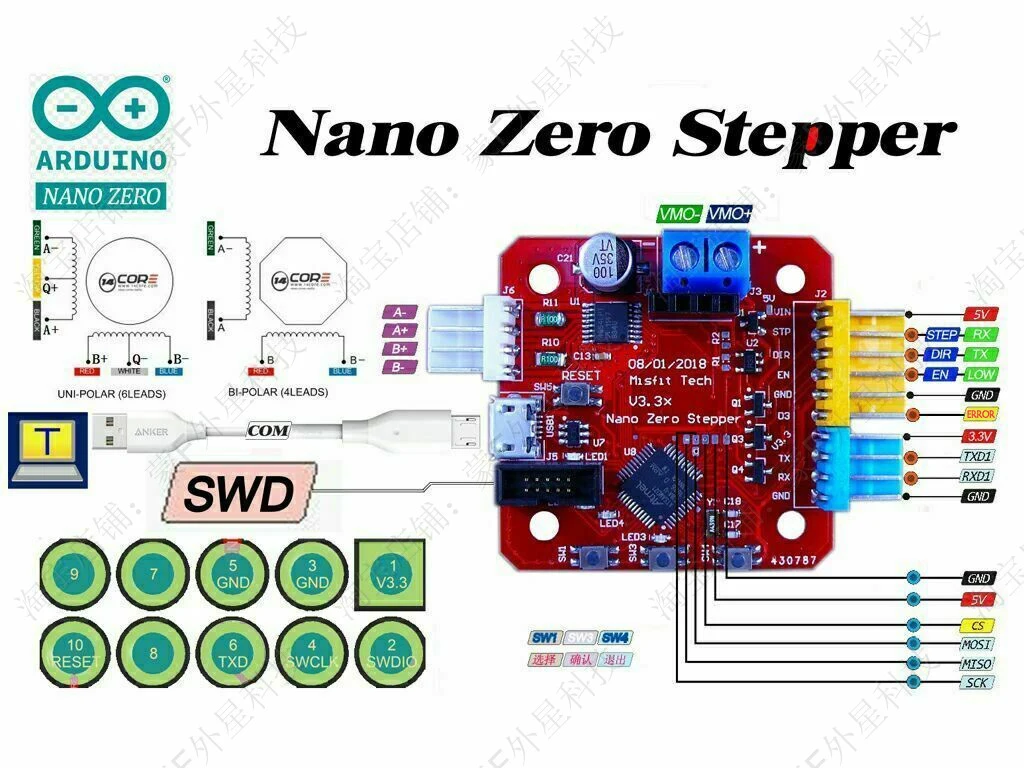 42 новый кодировщик шагового двигателя с замкнутым контуром привода 096 дюймовым