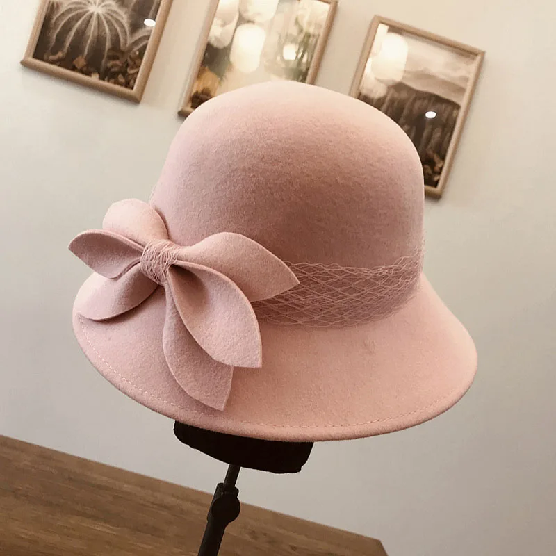 Fibonacci зимняя фетровая шляпка шерстяная головные уборы для женщин в винтажном