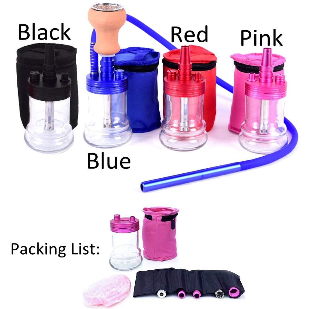 Мини Дорожная стеклянная трубка для кальяна Chichas Narguie дополненная сумкой