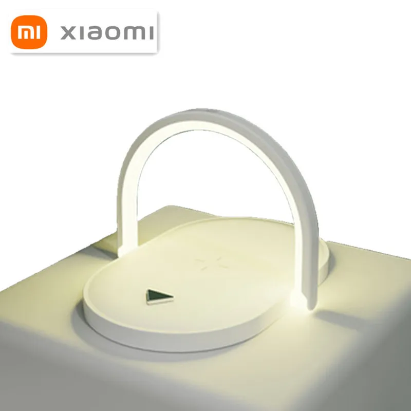 

Новинка Беспроводная зарядка Xiaomi Youpin 3 в 1 ночной Светильник быстрое зарядное устройство 15 Вт мобильный телефон держатель креативный для ...
