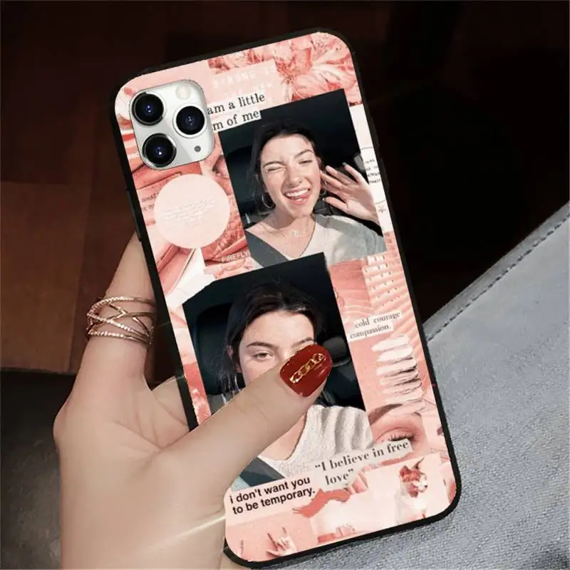 

Charli Damelio America Net Red Phone Case for iPhone 11 12 pro XS MAX 8 7 6 6S Plus X 5S SE 2020 XR