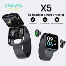Умные часы GEARVITA TWS наушники с активным шумоподавлением пульсометр кровяное давление/кислородный вызов музыка температура тела умные