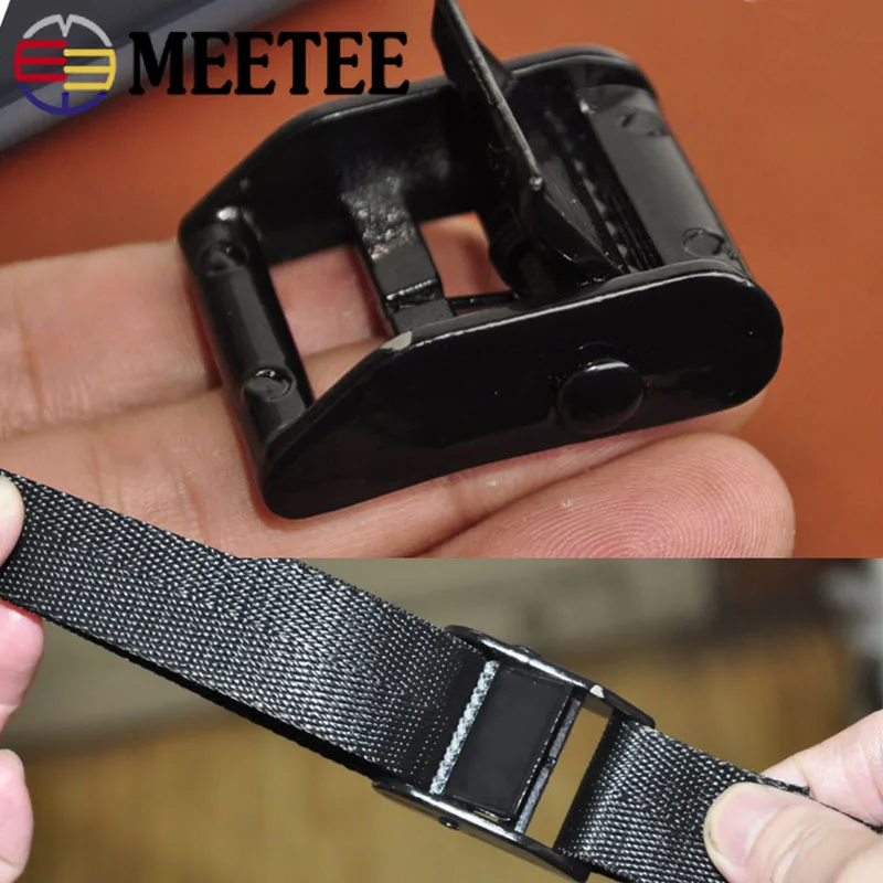 Meetee 2/4 шт. id25 мм Черная Тесьма прижимная Пряжка Регулируемая аппаратная затяжка