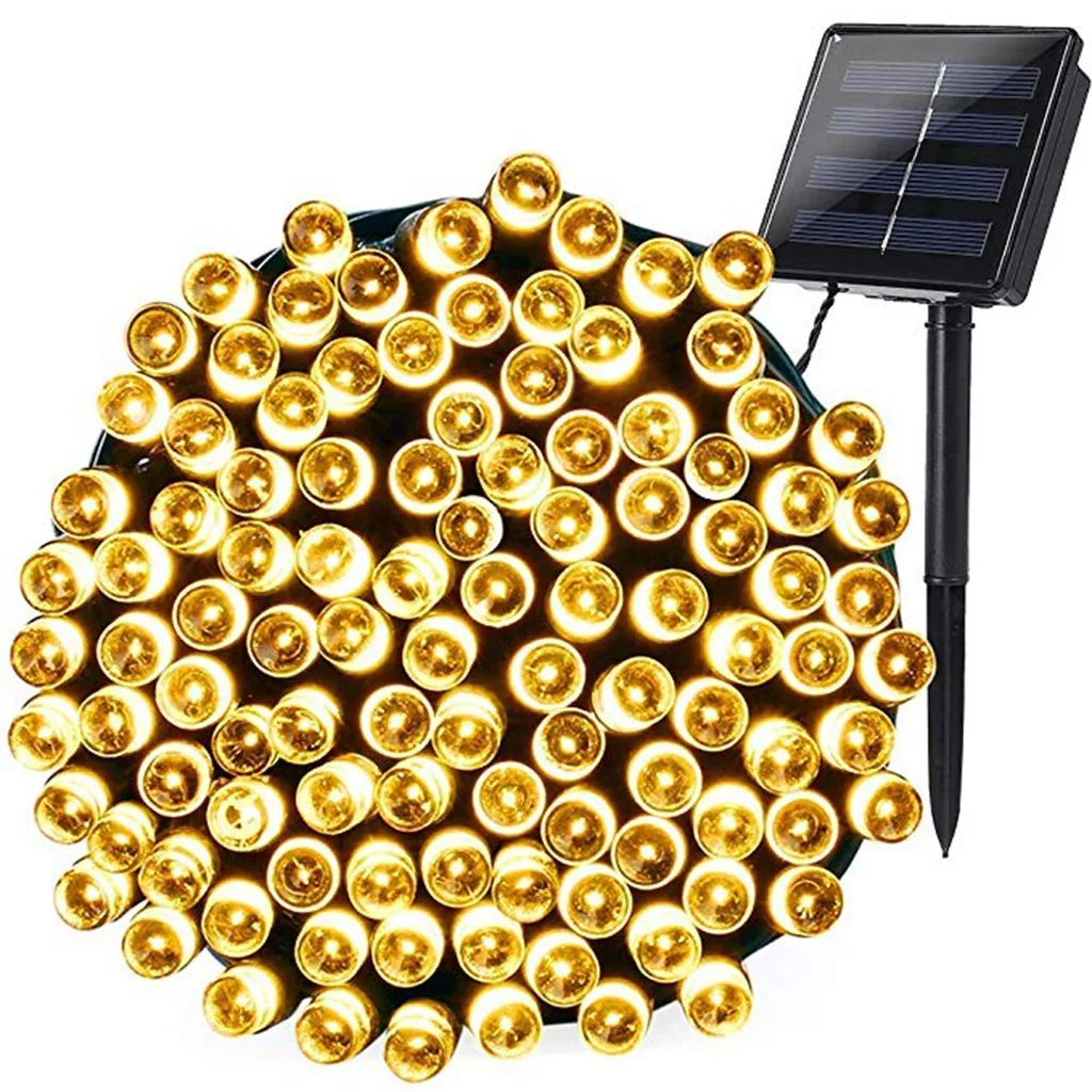 

10M 100 LED Solar Light Outdoor Lamp String Lights For Holiday Christmas Party Waterproof Fairy Lights Garden Garland