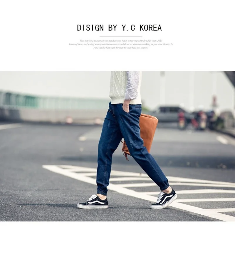 ICCLEK Autumn New Men's Casual Jeans Loose Leg Pants Harem Pants Men Jeans  Jeans Men  Hip Hop Jeans