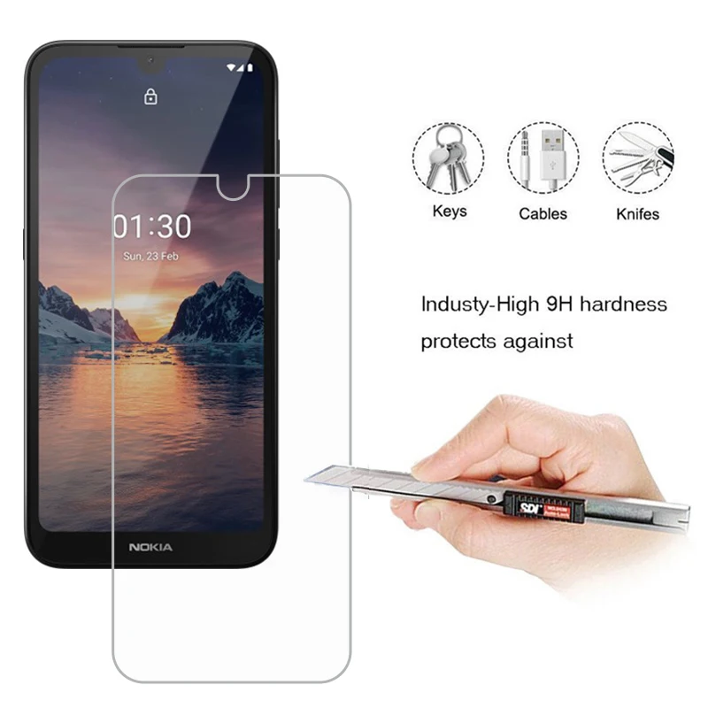 Для NOKIA 1 3 закаленное стекло Экран защитная пленка 9H Защитное для TA-1207 TA-1216