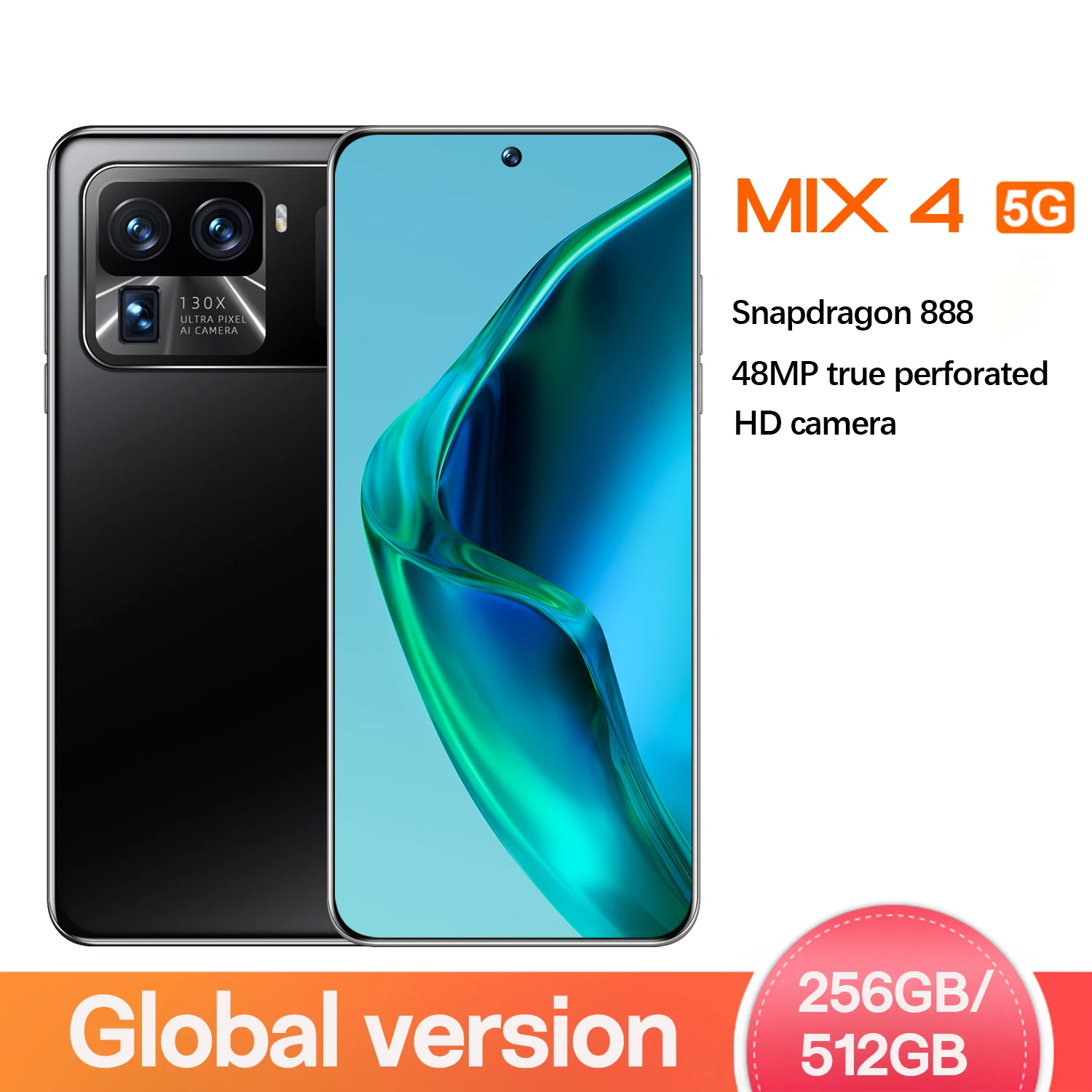 Оригинальный разблокированный смартфон MIX 4 6800 мА · ч Android 10 0 48 Мп + 64 мп 16 ГБ 512 Гб 6 83