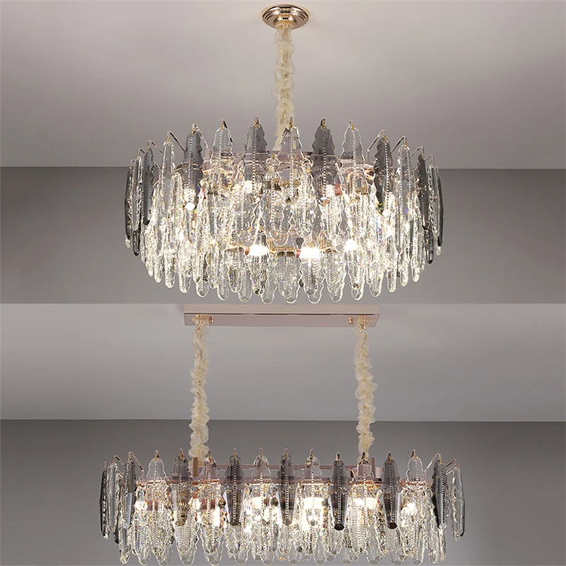 

Postmodern Crystal Pendant Lights Nordic Restaurant Dining Room Kitchen Bar Luxury Led Hanging Lights Fixtures Indoor Hanglamp