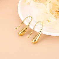 fashion water drop earrings for women stainless steel gold silver color party simple jewelry