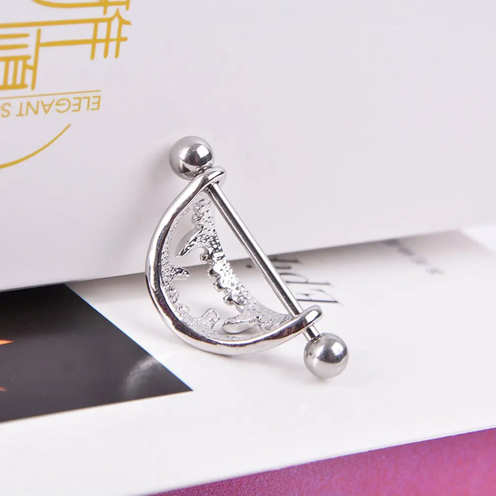 Гипоаллергенное кольцо для сосков штанга зубы Дизайн ниппель Бар язык кольца